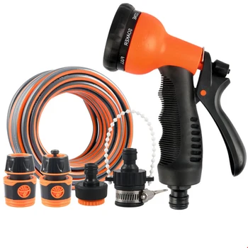 

High Quality 16ft-65ft Garden Hose Telescopic Magic Hose Plastic Flexible Car Wash Hose Metal Spray Gun Outdoor Garden Watering