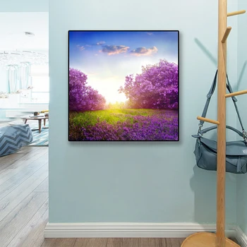

Cassisy Canvas Painting Lavender Purple Nature Retro Posters and Prints Decorative Wall Pictures for Living Room Home Decoration