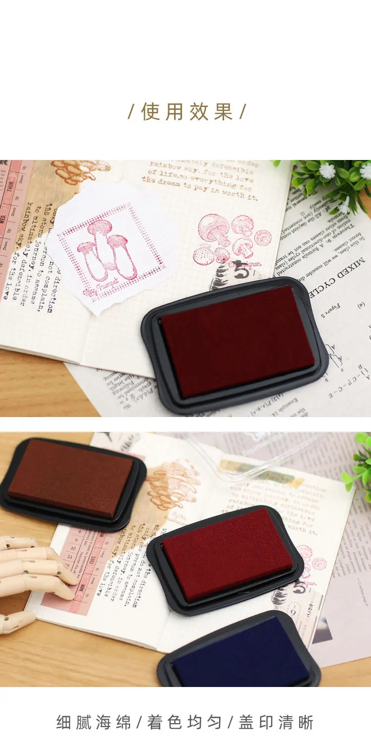 16 colors big size ink pad Stamp planner scrapbooking silicone stamp inkpad diy diary greeting card making supplies