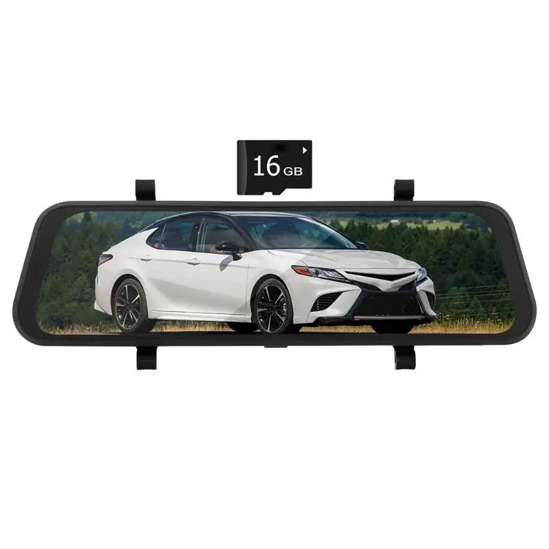 with 16GB TF Anytek A7 FHD 1080P Автомобильный видеорегистратор Камера 9,66 дюймов зеркало заднего вида двойной объектив ADAS звездный свет; ночное зрение видеорегистратор видеомагнитофон - Название цвета: with 16GB TF