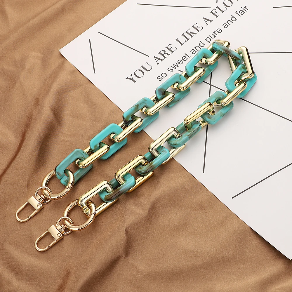 New Acrylic Bag Chain Bag Strap Removable Bag Accessories Colourful Women's Resin Chain chain of bags Purse Chain Fishbone chain