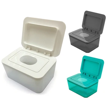 

Wet Tissue Box Desktop Seal Baby Wipes Paper Storage Box Dispenser Holder Household Plastic Dust-proof With Lid Tissue Box