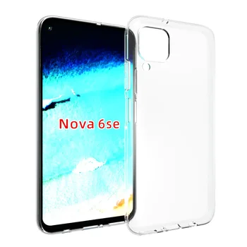 

100pcs/lot transparent smooth Soft TPU Cover Case for Huawei P40 Lite Nova 6 SE