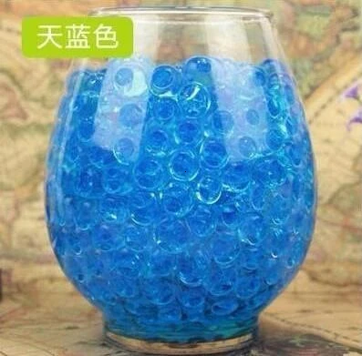Кристальный мягкий водный шар желе водопоглощающий гидрогель шарик гель для растений шарики орбиз орбит, которые растут в воде для цветов - Цвет: Blue 35 oz