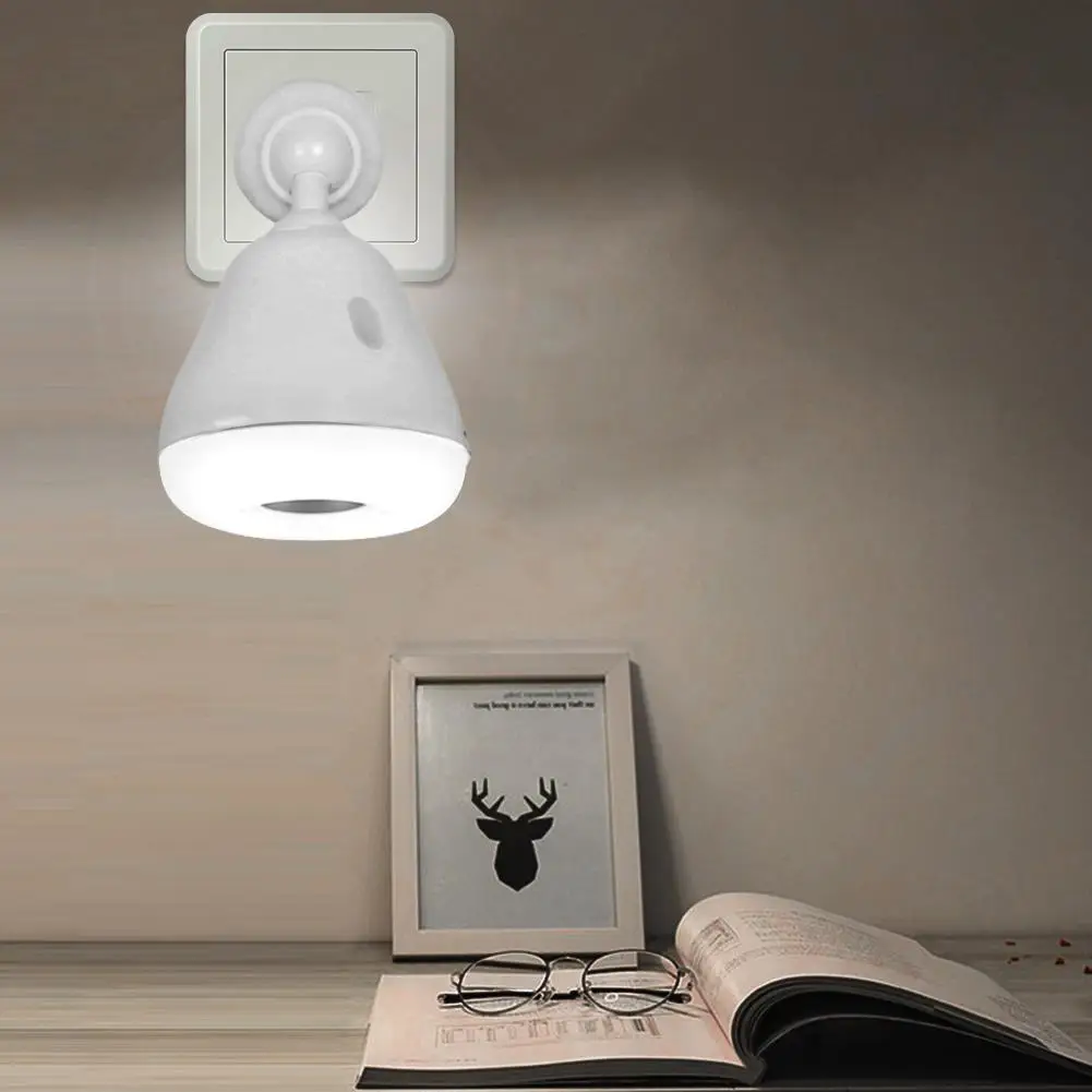

LED Night Lamp Power Saving Long Life No Radiation Infrared Motion Sensor Smart Wall Socket Light 90 Degree Rotation