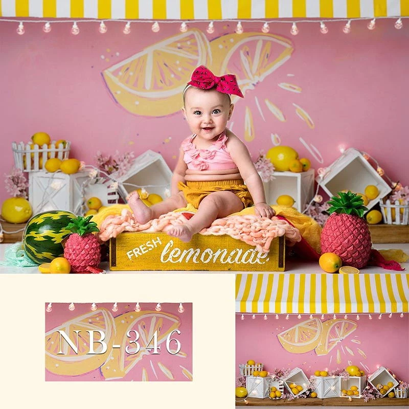 Newborn Fruit Themed Backdrop For Photography Children Baby Birthday Party Photo Background Portrait Backdrops Banner Decoration Background Aliexpress