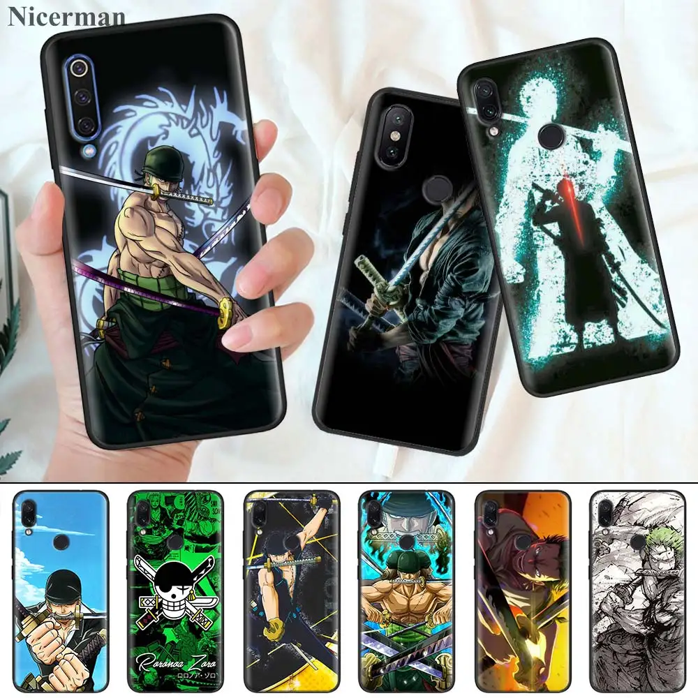 

Silicone Case Coque Cover for Xiaomi Mi 9T CC9 CC9E A1 A2 A3 8 Lite Play 5X 6X Poco F1 Pocophone F1 One Piece Roronoa Zoro Case