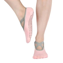 Женские носки для йоги; нескользящие носки с липкой подошвой для тренировок и пилатеса; женские шлепанцы для танцев; носки для фитнеса и балета
