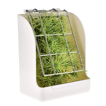 

Hot Sale Rabbit Grass Frame Hay Feeder Manger Rack For Rabbit Guinea Pig Chinchilla Fixed Flip-Up Holder Grass Basket Small Pet