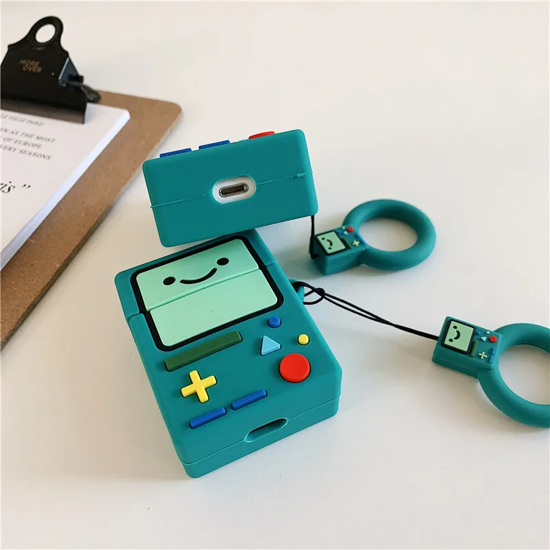 Для AirPod 2 Чехол 3D Adventure Time Game Machine мультяшный Мягкий силиконовый чехол для наушников s для Apple Airpods чехол милый чехол Funda