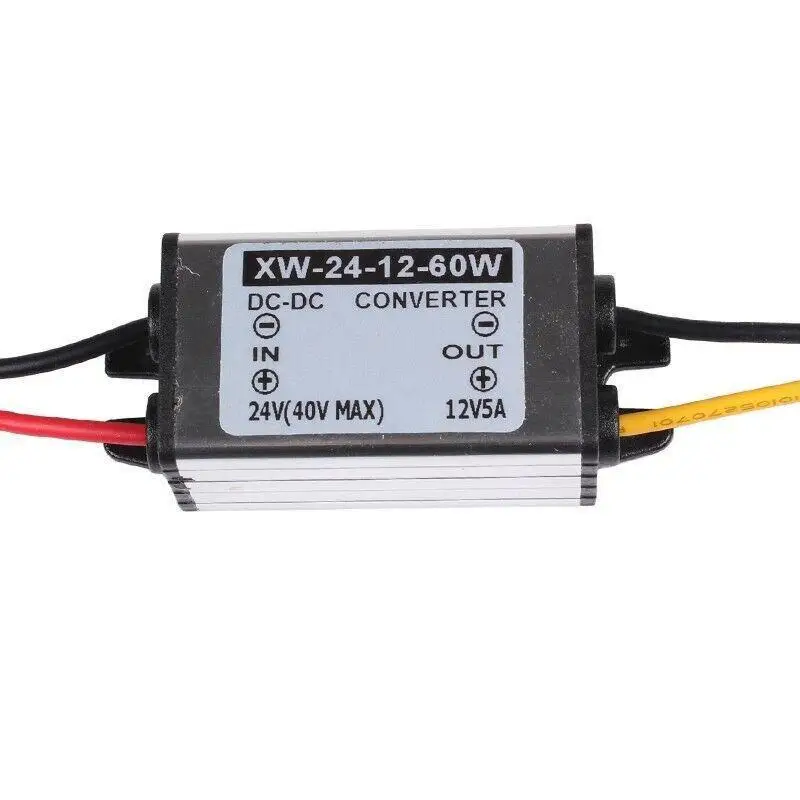 DC 24V до 12V 5A 60W автомобильный редукционный конвертер регулятор