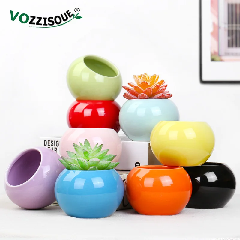 Nordic Style Ceramic Small Flower Pot Plant Succulent for Planters Succulents Decorative Cute Mini Cactus Pots | Дом и сад