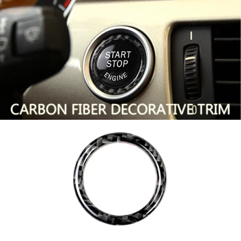 

For bmw e90 e92 e93 Carbon Fiber Car Engine Start Stop Ring M Stripe Trim Circle Ignition Key Ring 3 Series Accessories