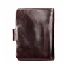 Genuine Leather Men's Wallet Retro Oil Wax Leather Wallet Men Casual Short Small Purses Man Card Holder Coin Purses 3