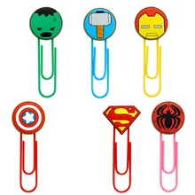 6 шт./партия Дисней Герой Мультфильм Скрепка Закладка Железный человек DIY украшения для детей офисные школьные принадлежности подарок на праздник