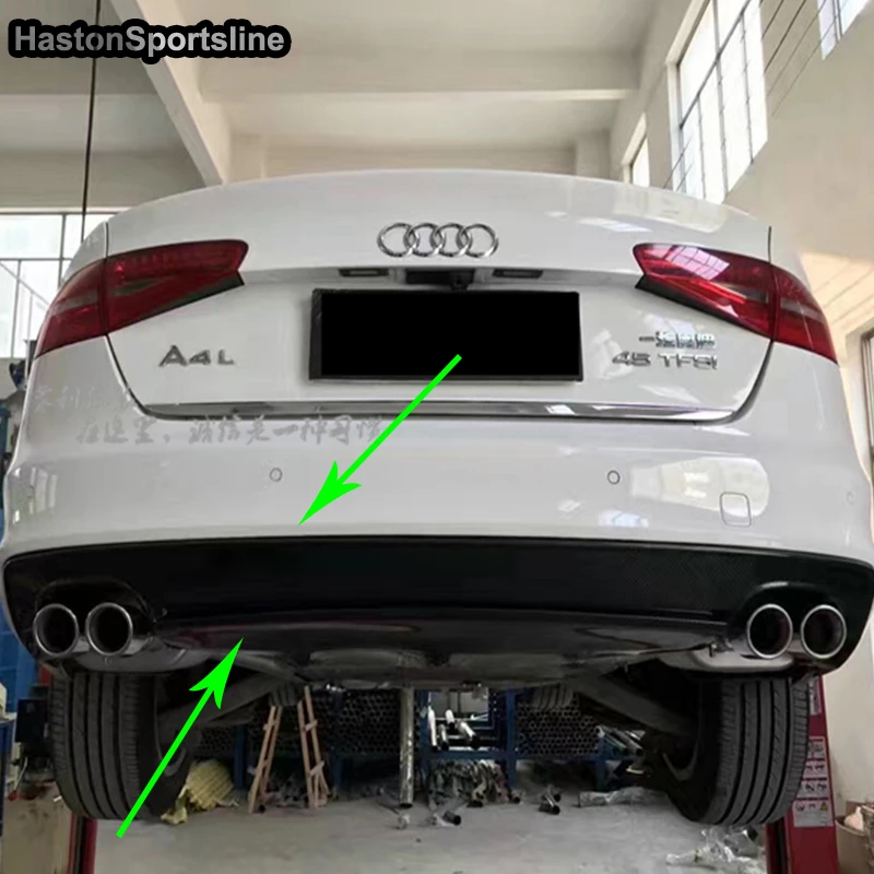 S4 B8.5 диффузор заднего бампера из углеродного волокна для Audi S Line 2013 ~ 2016