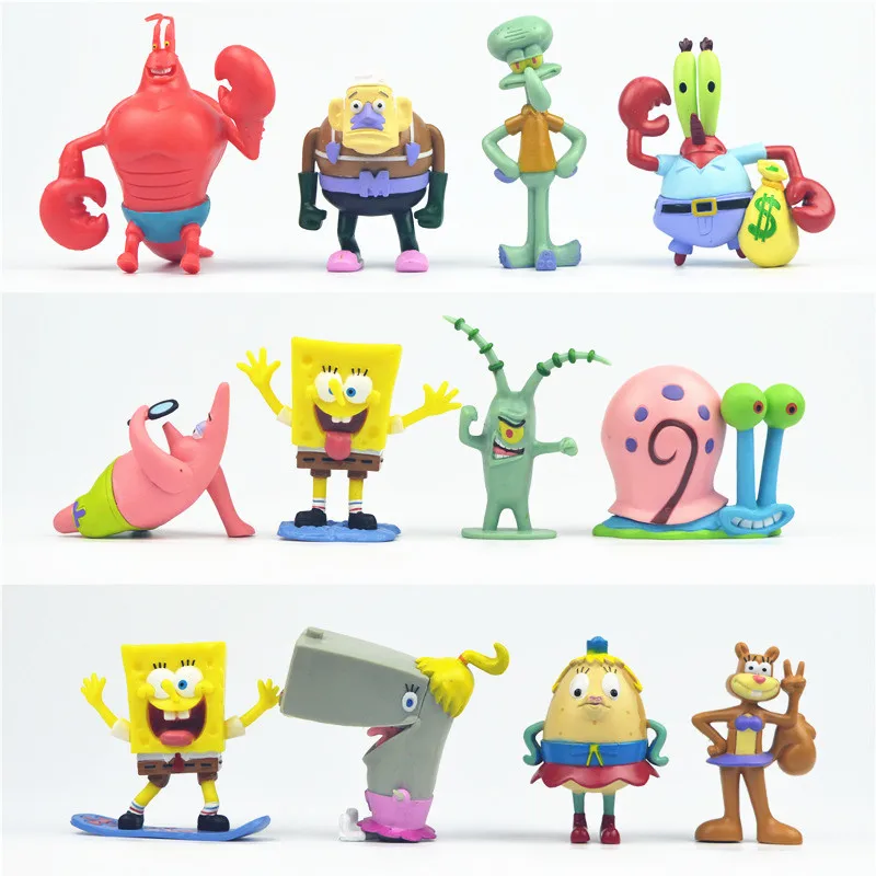 

NEW 2 Pcs Aquarium Fish Tank Ornaments Decor Spongebob Pineapple House & Squidward Easter Island Decoration