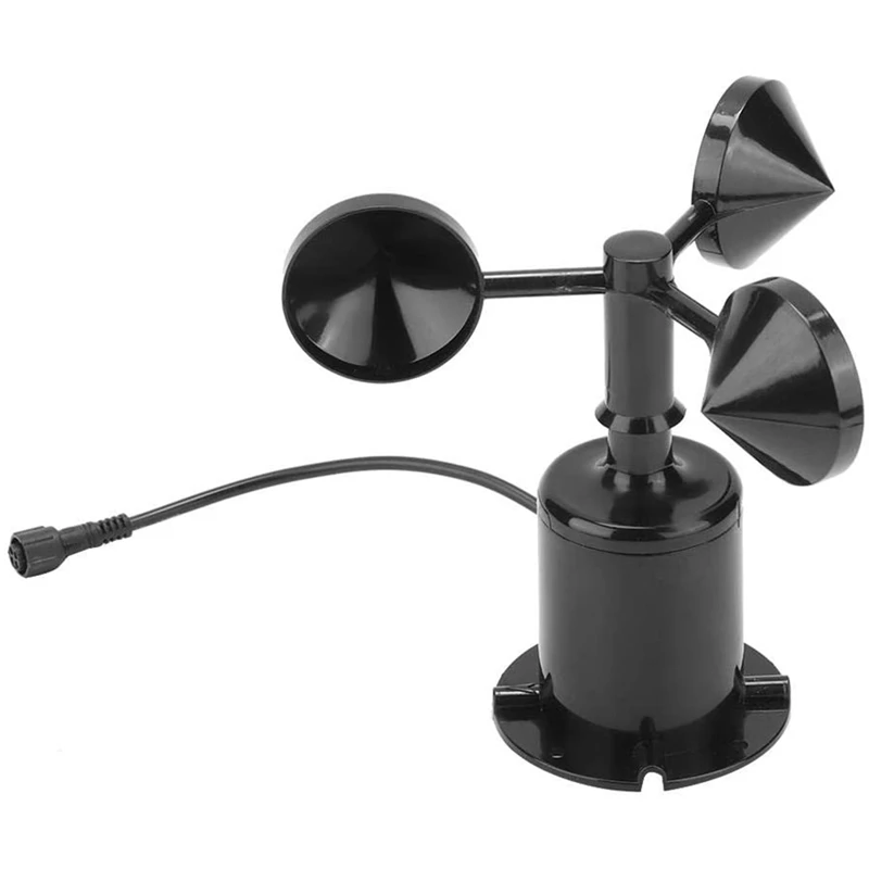 Three Cups Wind Speeds Sensor Anemometer Environment Signal Output Pulse Type Anemometers 0 70 M