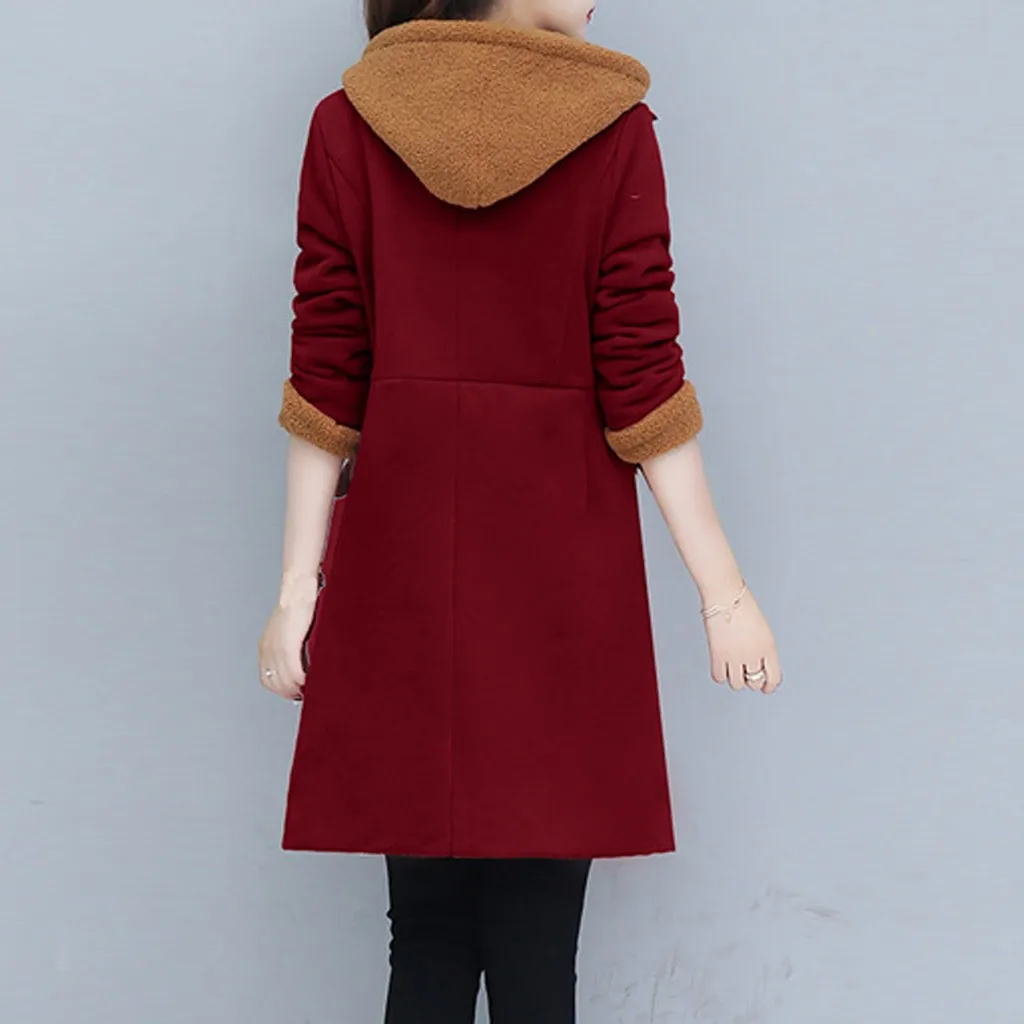 Abrigos mujer invierno, женская Свободная верхняя одежда, одноцветные куртки с хлопковой подкладкой, пальто с карманами, manteau femme hiver chaqueta mujer