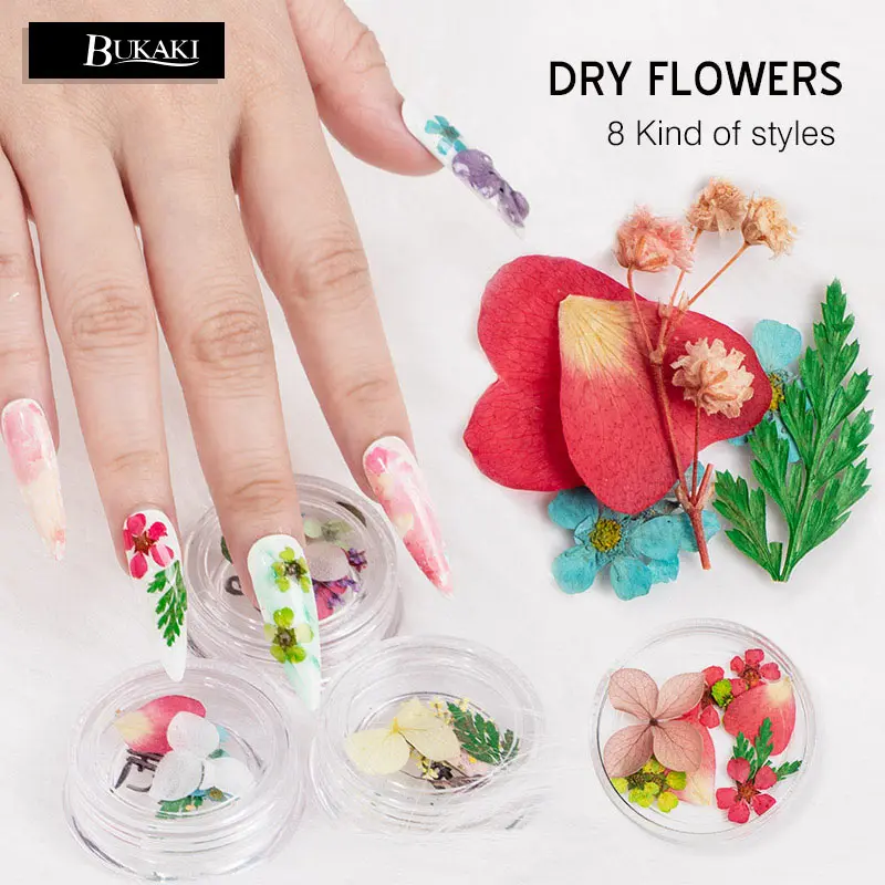 

BUKAKI DIY Floral Design UV Gel Polish Nails Accessories Manicure Decoration 8 Types Manicure Nail Art Tools