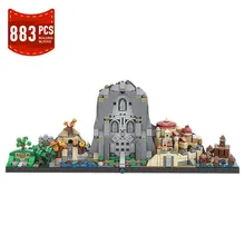 

MOC Magic World Movie Skyline Architecture Building Blocks City Street View Castle Temple Ancient Egypt Brick Set Kids Toys Gift