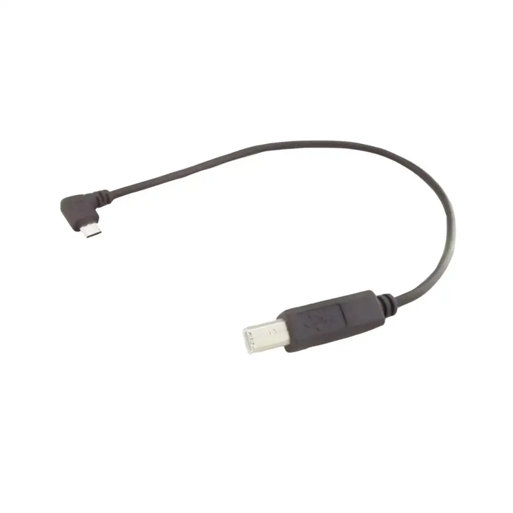 1х USB 2,0 B штекер к USB Micro 5 Pin штекер прямоугольный кабель переходника 25 см
