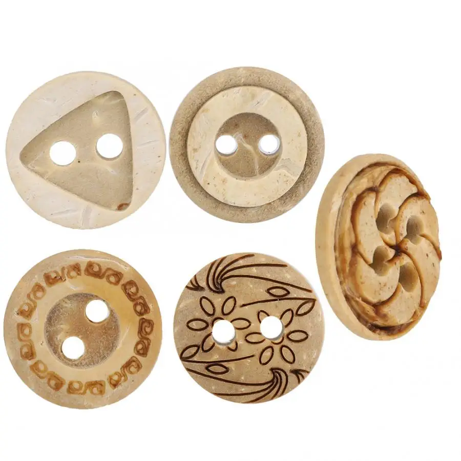 button 100PCS Round Coconut Buttons Cartoon DIY Sewing Crafts Buttons Clothing Accessories buttons for clothes