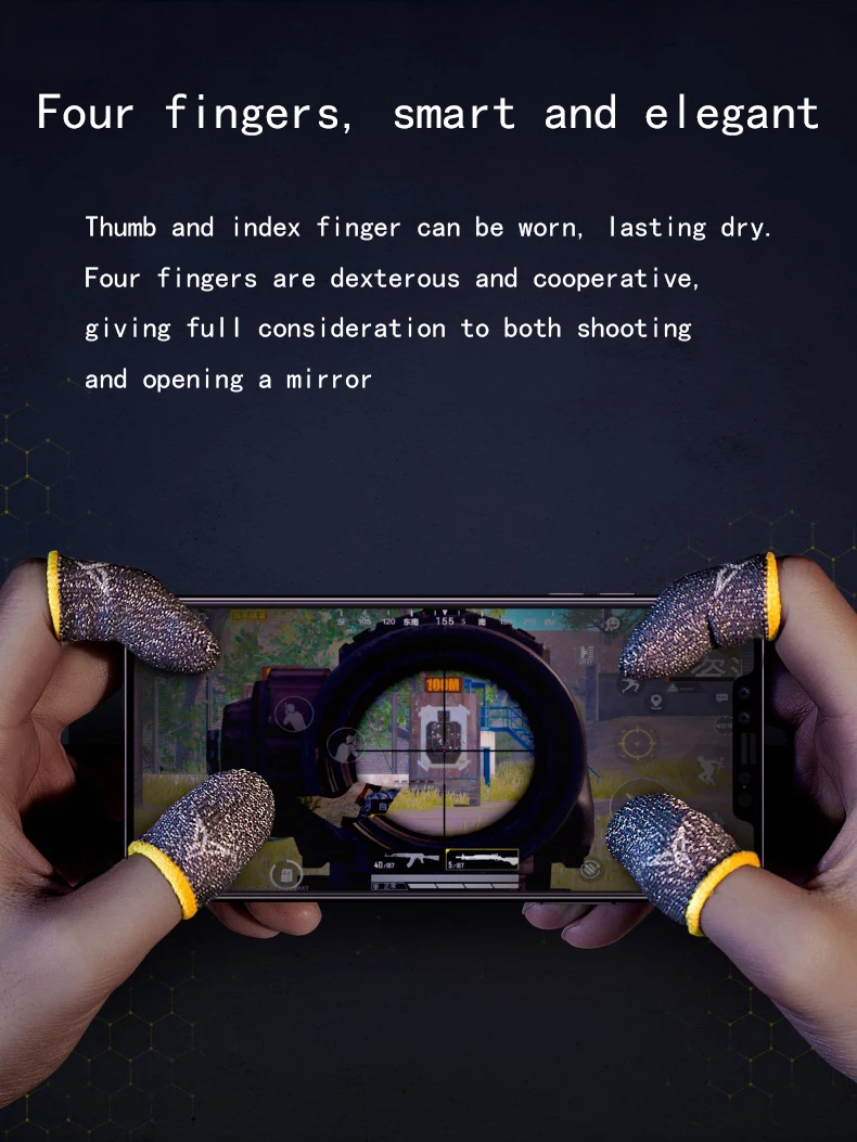Flydigi Beehive Game Controller Sweatproof Gloves for Phone Gaming, PUBG and other professional touch screen thumbs (7)