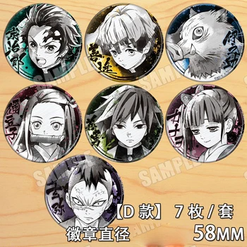 

Japanese Anime Demon Slayer Kimetsu no Yaiba Kamado Tanjirou Nezuko Bedge Cartoon Backpacks Bags Badges Button Brooch Pin Gifts