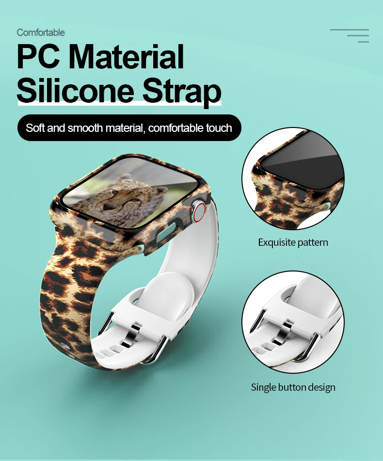 Silicone Strap+Cover for Apple Watch Bands 44mm 40mm 42mm 38mm Screen Protector, Glass+Silicone Wristband Strap for iwatch 2 in1 Silicone Strap+Cover for Apple Watch Bands 44mm 40mm 42mm 38mm Screen Protector, Glass+Silicone Wristband Strap for iwatch 2 in1
