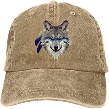 Перо и волк двойная Пряжка Регулируемая ковбойская Личность ретро ковбойская шляпа