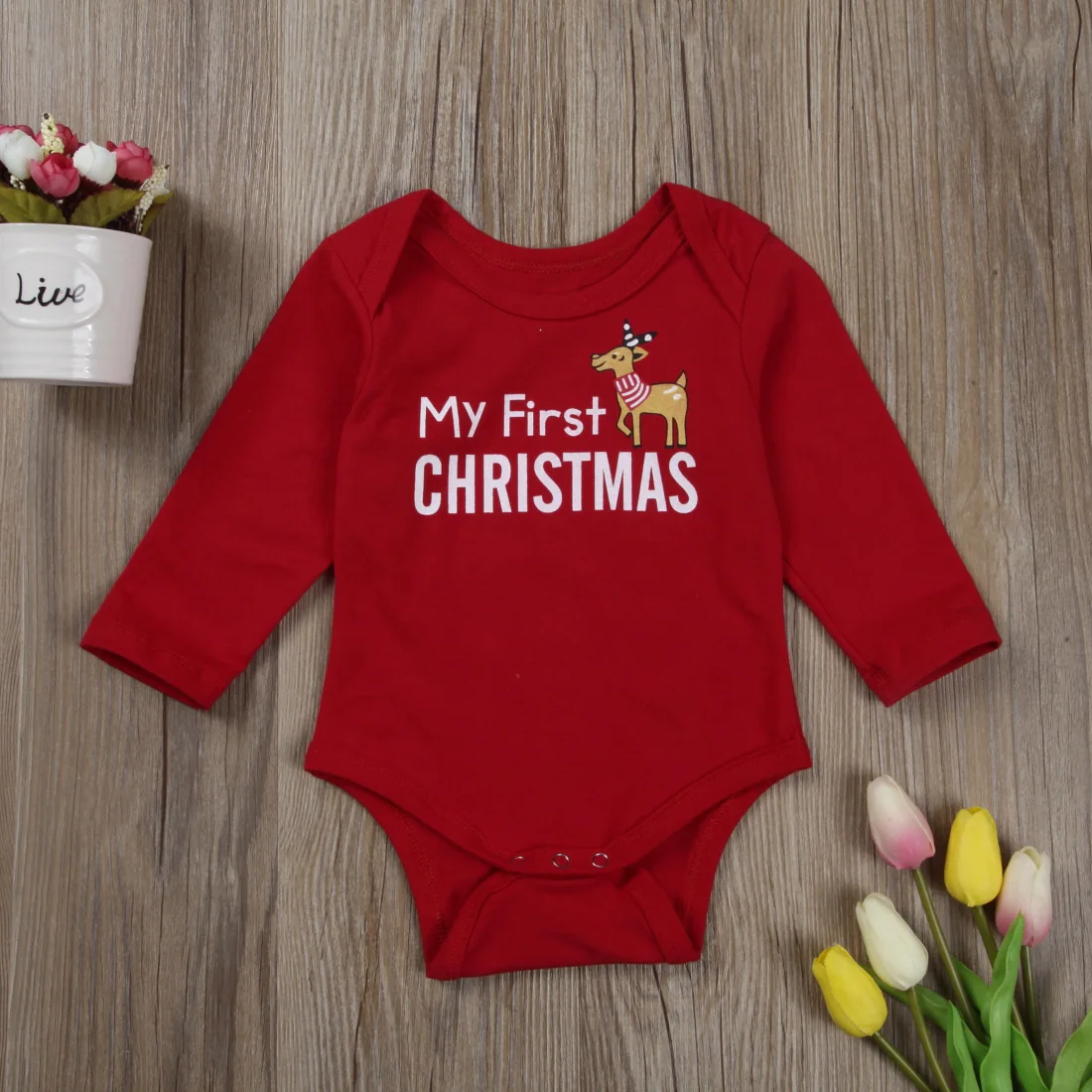 Боди для малышей с надписью «MY First Christmas»; боди с длинными рукавами для маленьких мальчиков и девочек; комбинезон; комплекты одежды; Размеры 0-24M