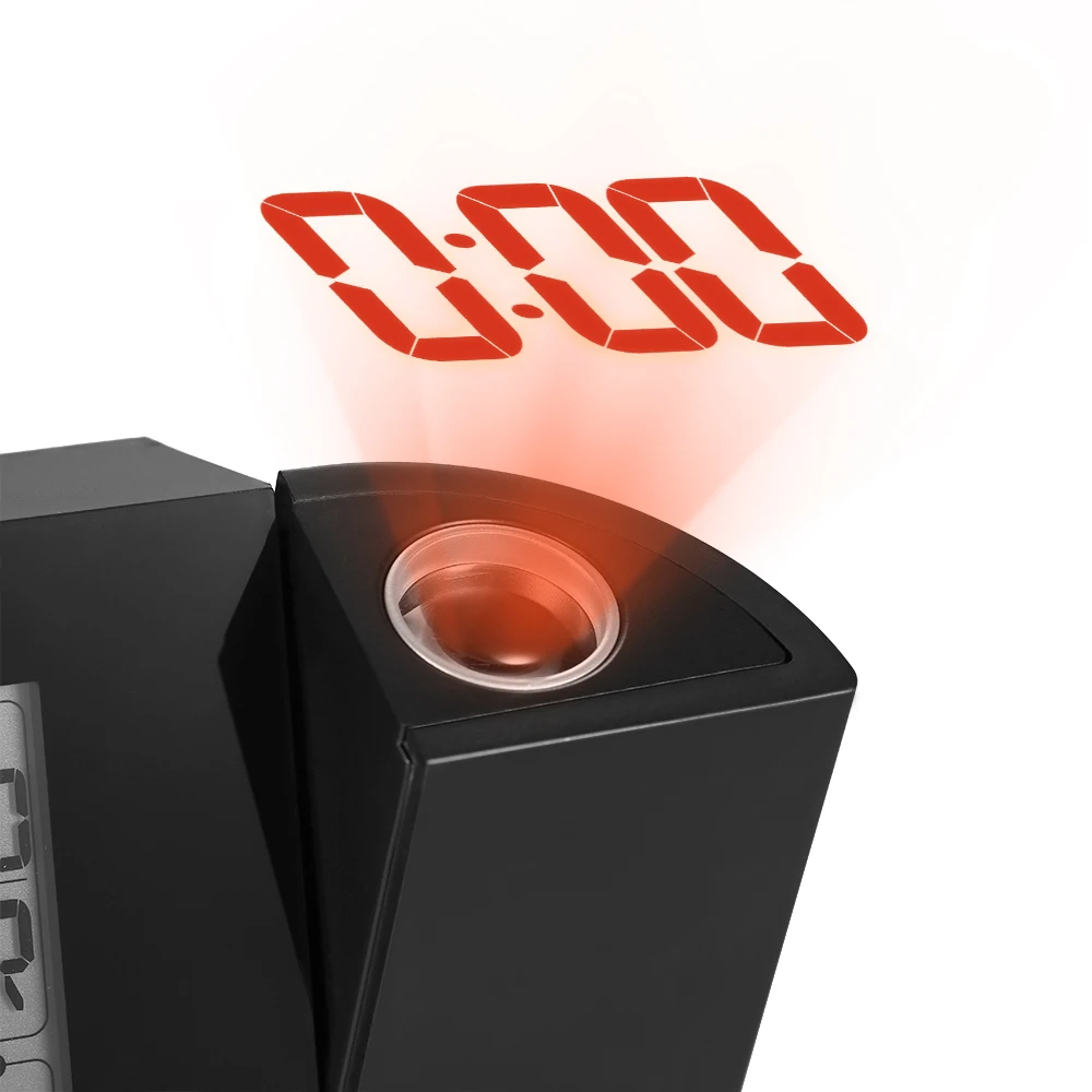 

Hot Rotatable Digital Wall Projection Clock with Large Screen Display Date Time Temperature Excellent LCD Alarm Clock