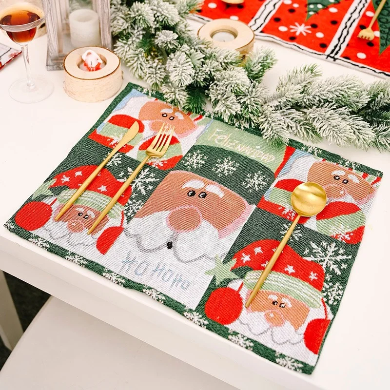 Kitchen Christmas Placemat Heat-Resistant Table Dining Pad Home Kitchen Decor Ornam #Cr 