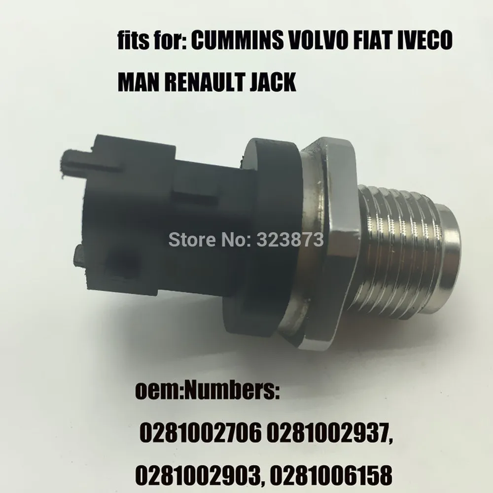 High Quality 1800 Bar Fuel Pressure Sensor 0281002937 0281002706 0281002903 For Cummins for Volvo Iveco Man for Fiat Rena .
