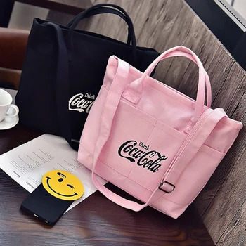 

Women Lady Casual Canvas Large Capacity Shopping Bags Shoulder Bags Tote Purse Solid Satchel Bag Lot 2019 New in Fashion