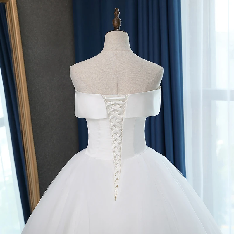 Fansmile атласный Vestido de Noiva Элегантный Корсет для свадебного платья свадебные бальные платья размера плюс индивидуальные FSM-051F
