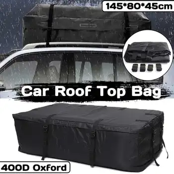 

145x80x45cm Car Roof Top Bag Roof Top Bag Rack Cargo Carrier Luggage Storage Travel Waterproof SUV Van for Cars
