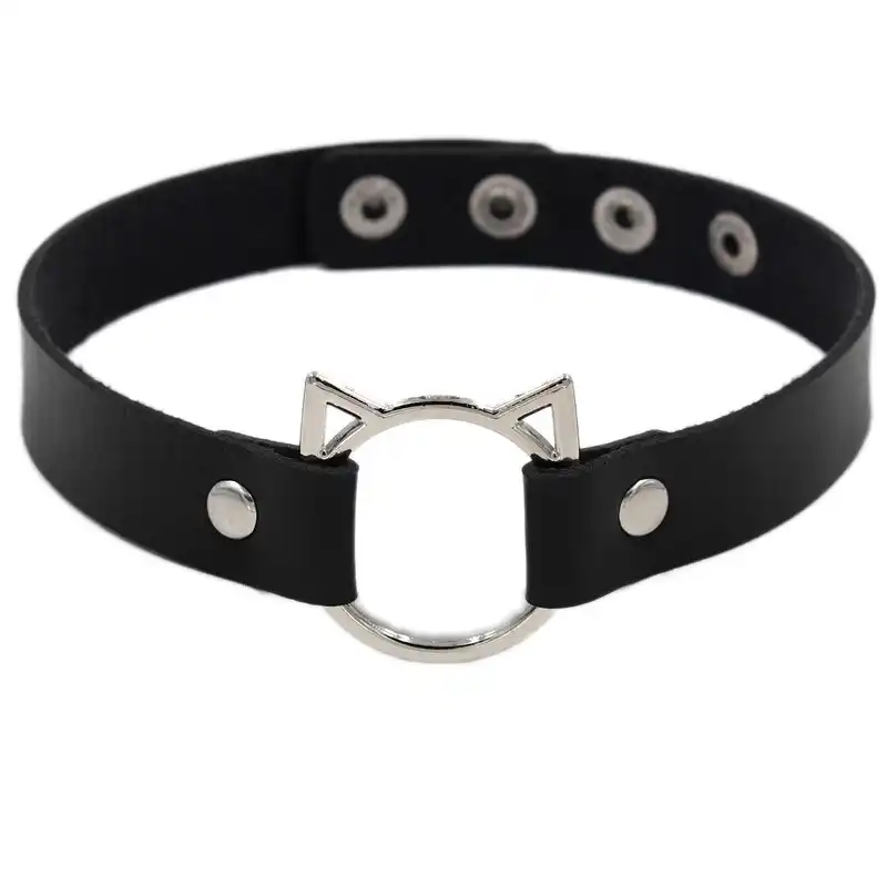 goth cat collar