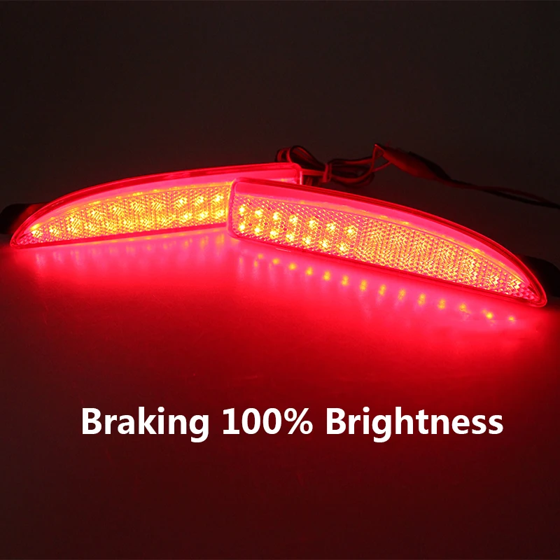 2 шт. светодиодный задний бампер отражатель светильник для Mazda 2/3/5/6 Mazda 3 Axela Mazda 6 Atenza красным туманом Хвост стоп-сигнал Светильник лампы