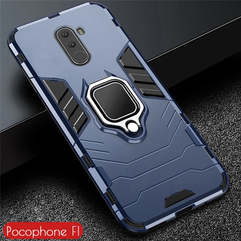 4-in-1 Shockproof Protective Armor Case with Magnetic Ring Holder