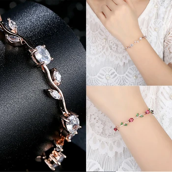 

1Pcs Bracelet Jewelry New Trendy Rhinestone Bracelet Women Chain Bangle