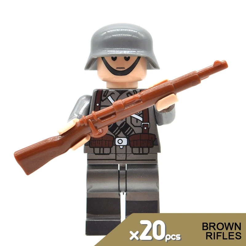 Online 20 50 unids lote WW2 bloques soldados ejército militar Unión Soviética Reino Unido EE. UU. Italia Construcción de ladrillos armas regalos juguetes para niños