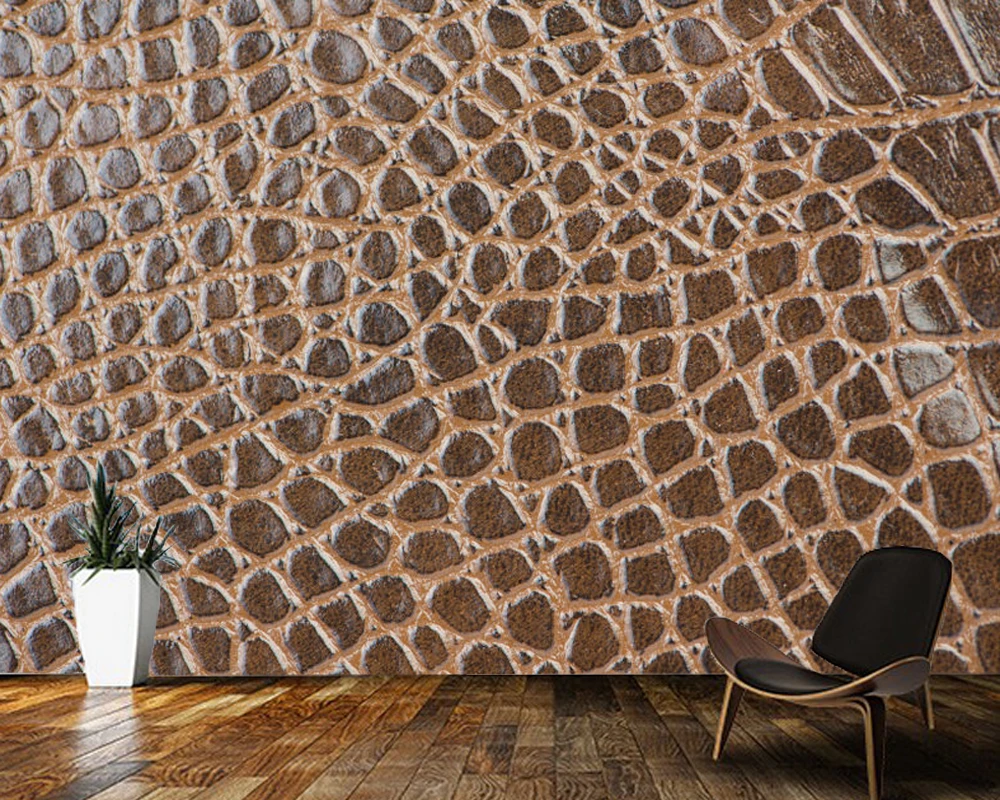 Обои с текстурой кожи крокодила Настенные обои для гостиной телевизора спальни