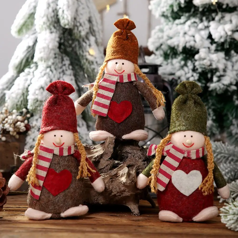 

Christmas Cute Girl Doll Plush Toy Hanging Pendant Tree Party Window Ornament HOT
