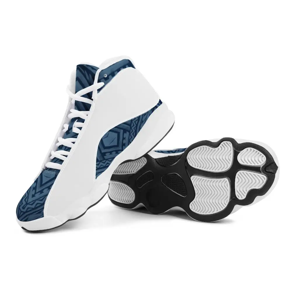

Low MOQ 1pcs Polynesian Samoa Tribal Style Boy Sneakers Running Shoes Custom Ball Sports Team Logo Men's Basketball Sports Shoes