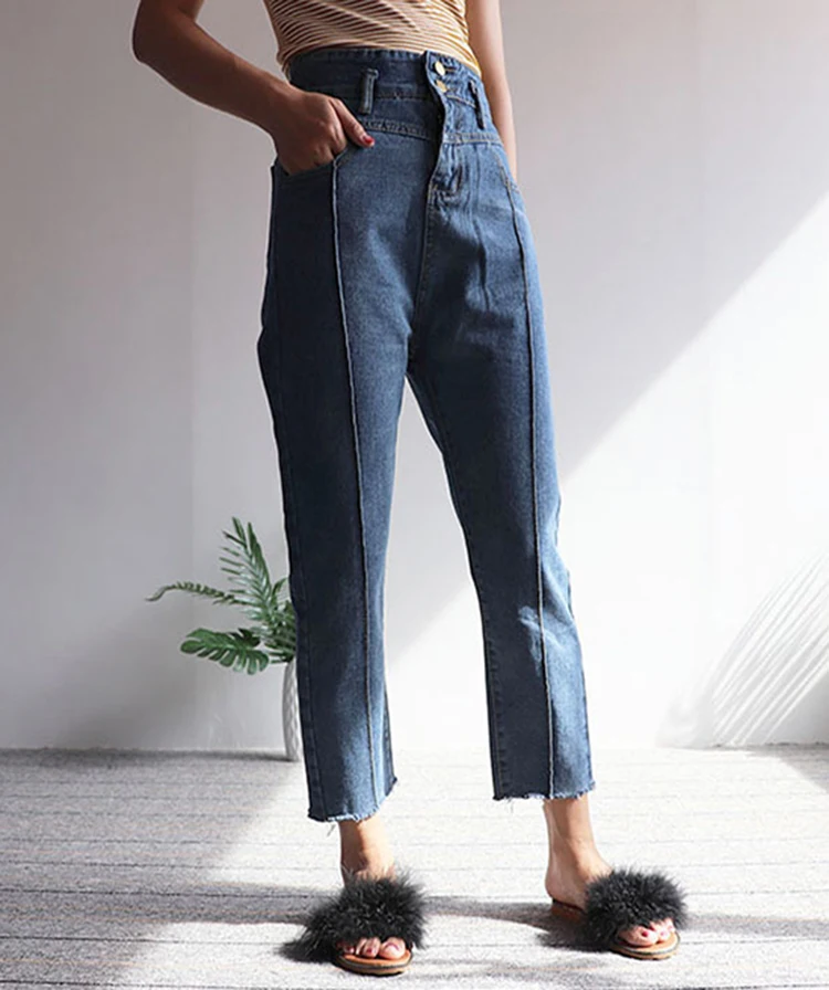 Джинсы для женщин в стиле бойфренд мама с высокой талией для мам bootcut Women mujer jean femme свободные дамские шаровары джинсовые брюки tejanos