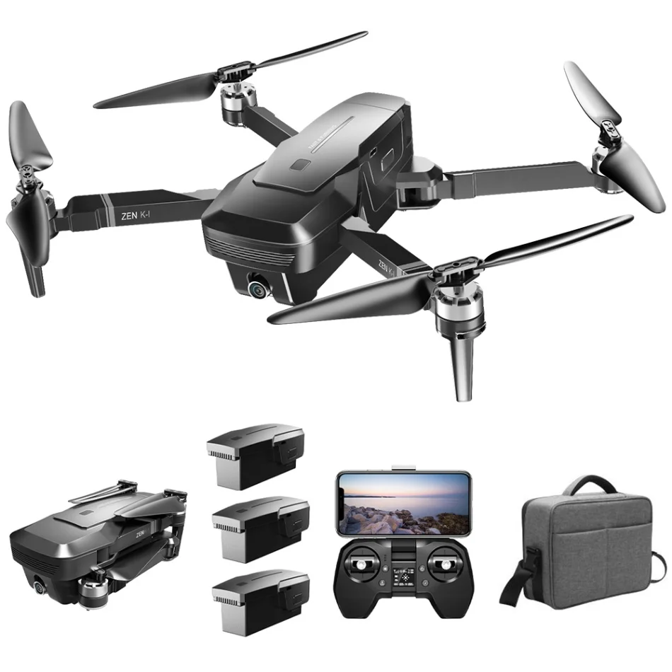 With bag 3 batteries Визуализации из мультфильма «Холодное сердце» K1 5G FPV дрона с дистанционным управлением для контроля уровня сахара в крови с 50 раз Zoom 4K широкоугольный Full HD двойной Камера gps бесщеточный мотор полета 28 минут Квадрокоптер Дрон - Цвет: With bag 3 batteries