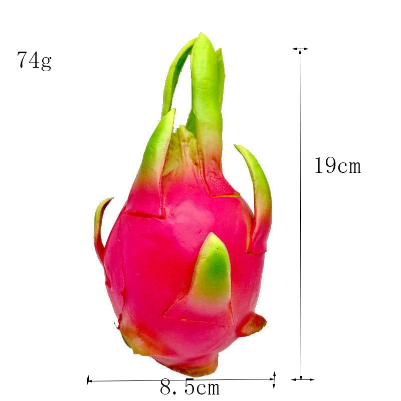Artificial Fruits and Vegetables Simulation artificial fruit PU simulation dragon fruit early education photography props window model false dragon home