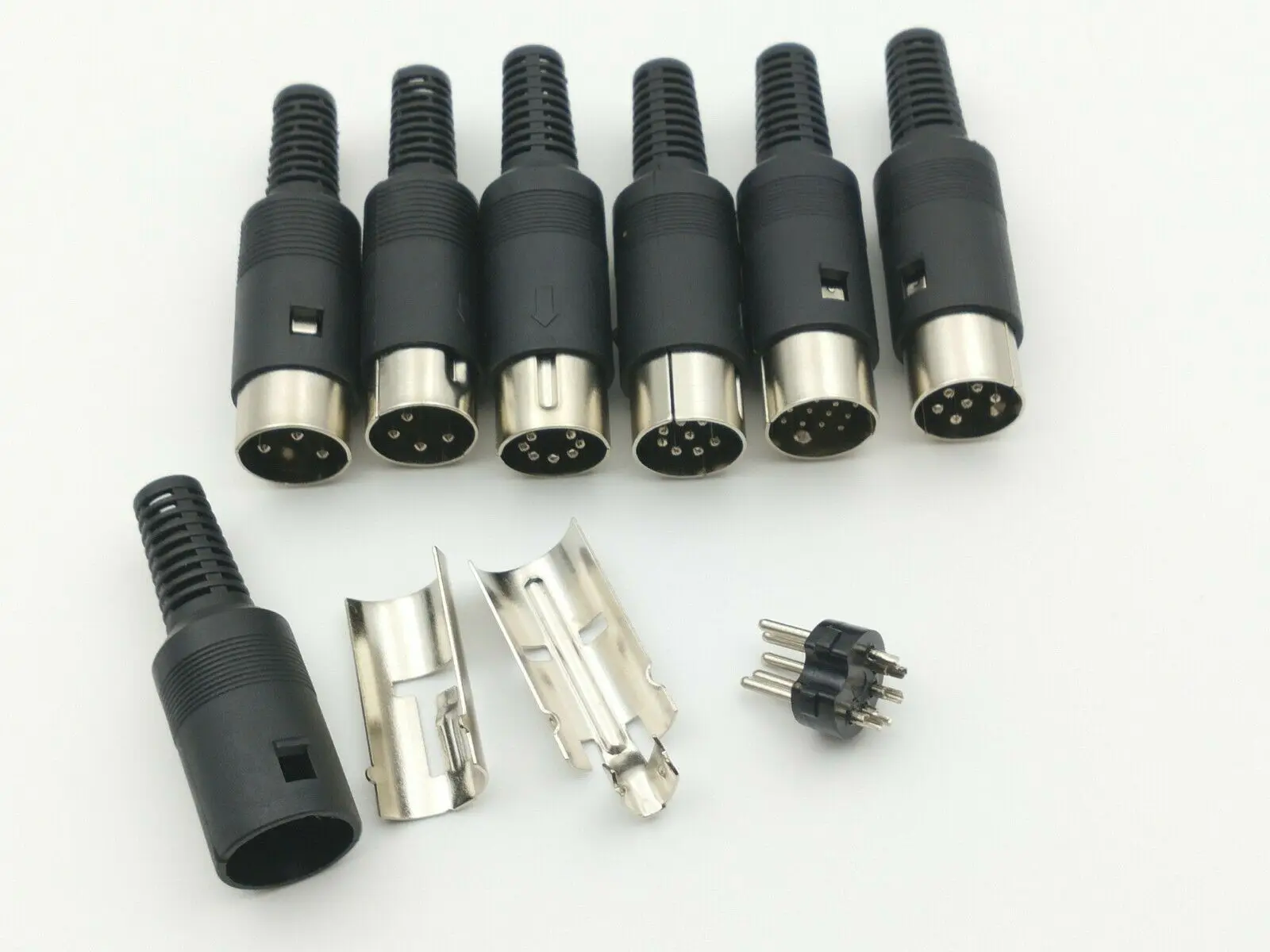 Set of 50 Male DIN Audio AV Connectors - Various Pin Configurations